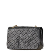 シャネル ココマーク マトラッセ 斜め掛け チェーン ショルダーバッグ ブラック ラムスキン レディース CHANEL 【中古】